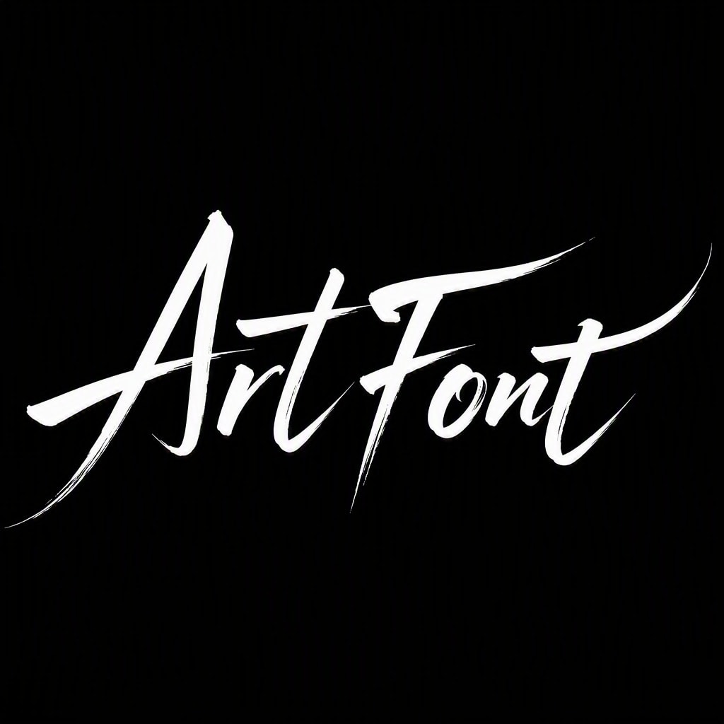 Windblown Lettering - Calligraphy AI font template preview
