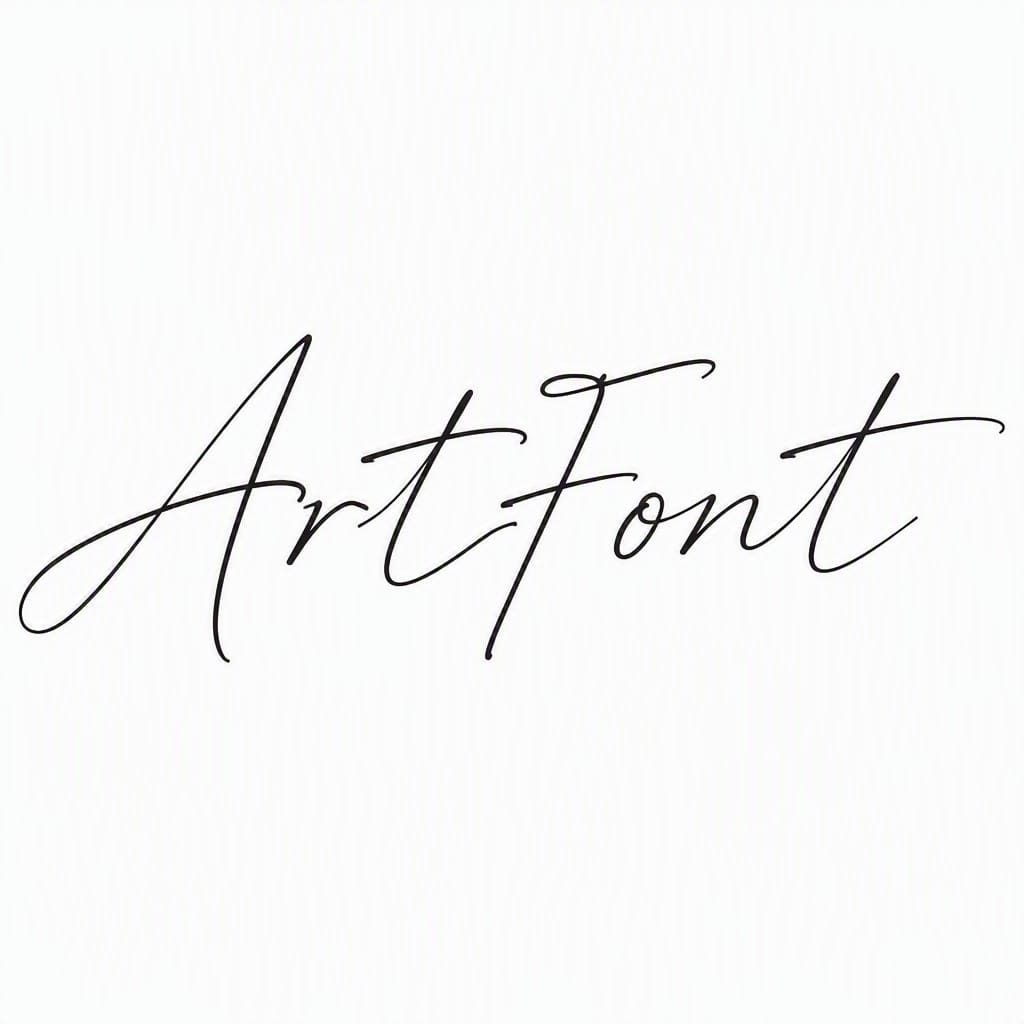 Airy Pen Nib - Calligraphy AI font example | ArtFont