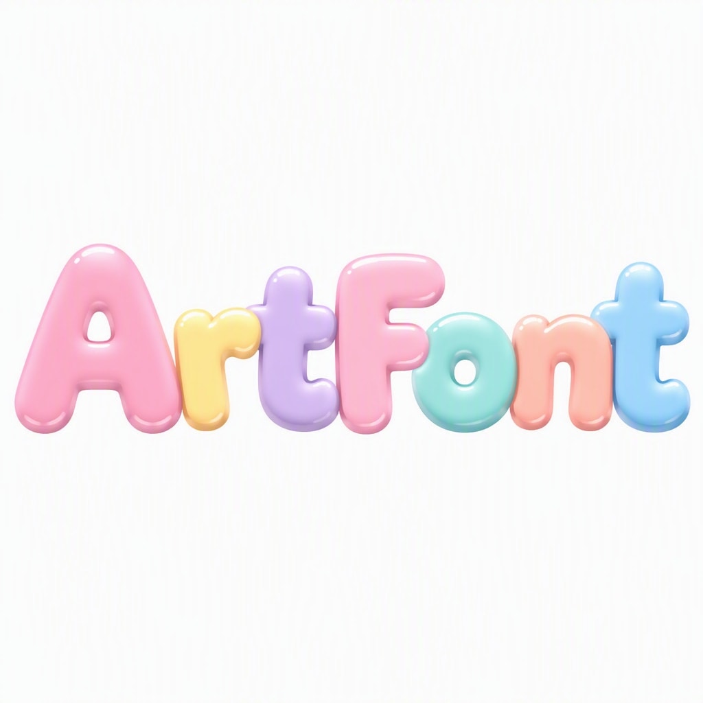 Kawaii Bubble Font - Cute AI font template preview