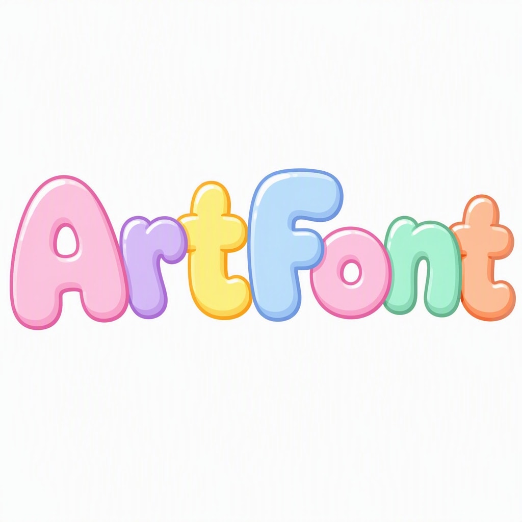 Kawaii Bubble - Cute Cartoon AI font template preview