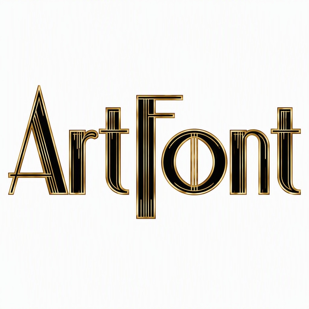 Art Deco Geometric - Elegant Minimal AI font template preview