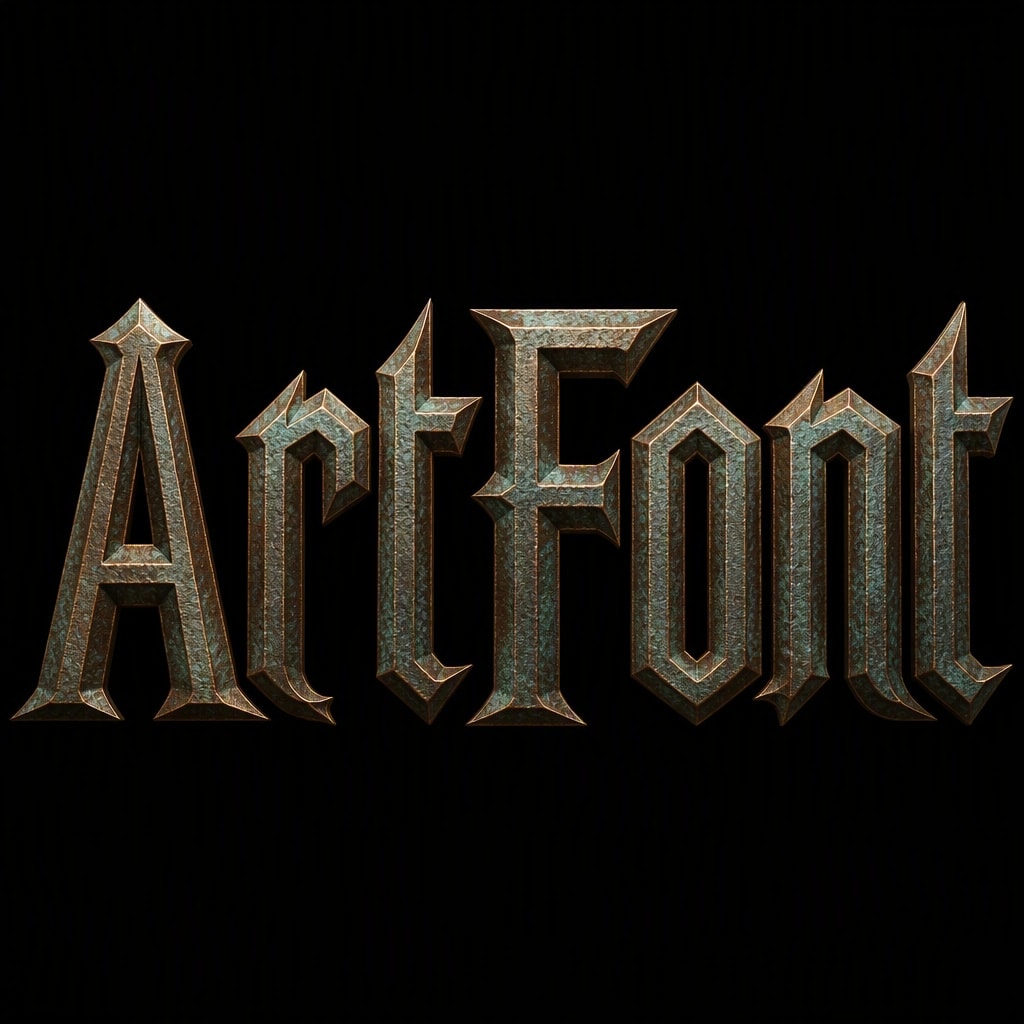 Bronze Rock Badge - Luxury Elegant AI font template preview