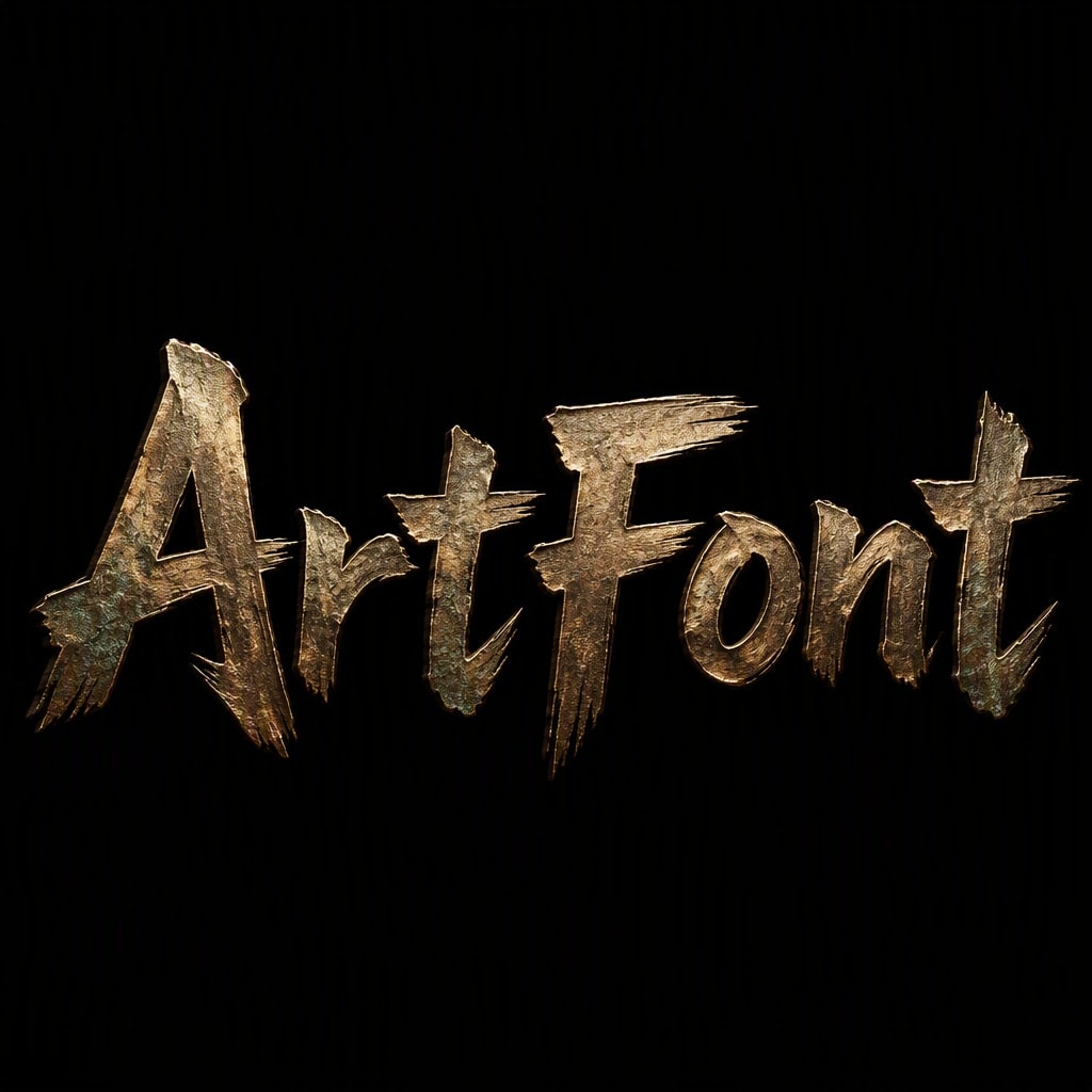 Bronze Wild Brush - Elegant Minimal AI font template preview