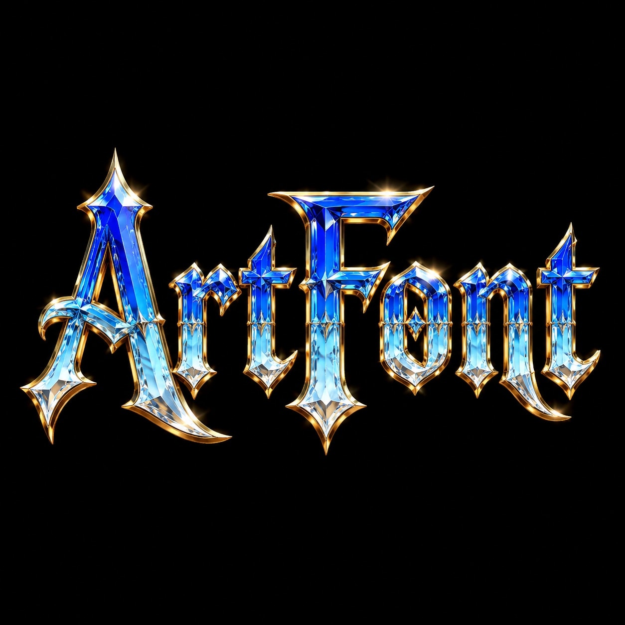 Crystal Fantasy Gothic - Luxury Elegant AI font template preview