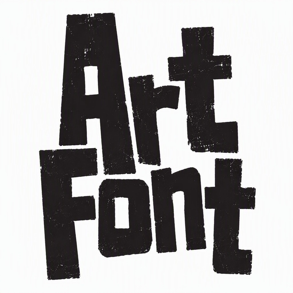 Vertical Vintage Block - Handwritten AI font template preview