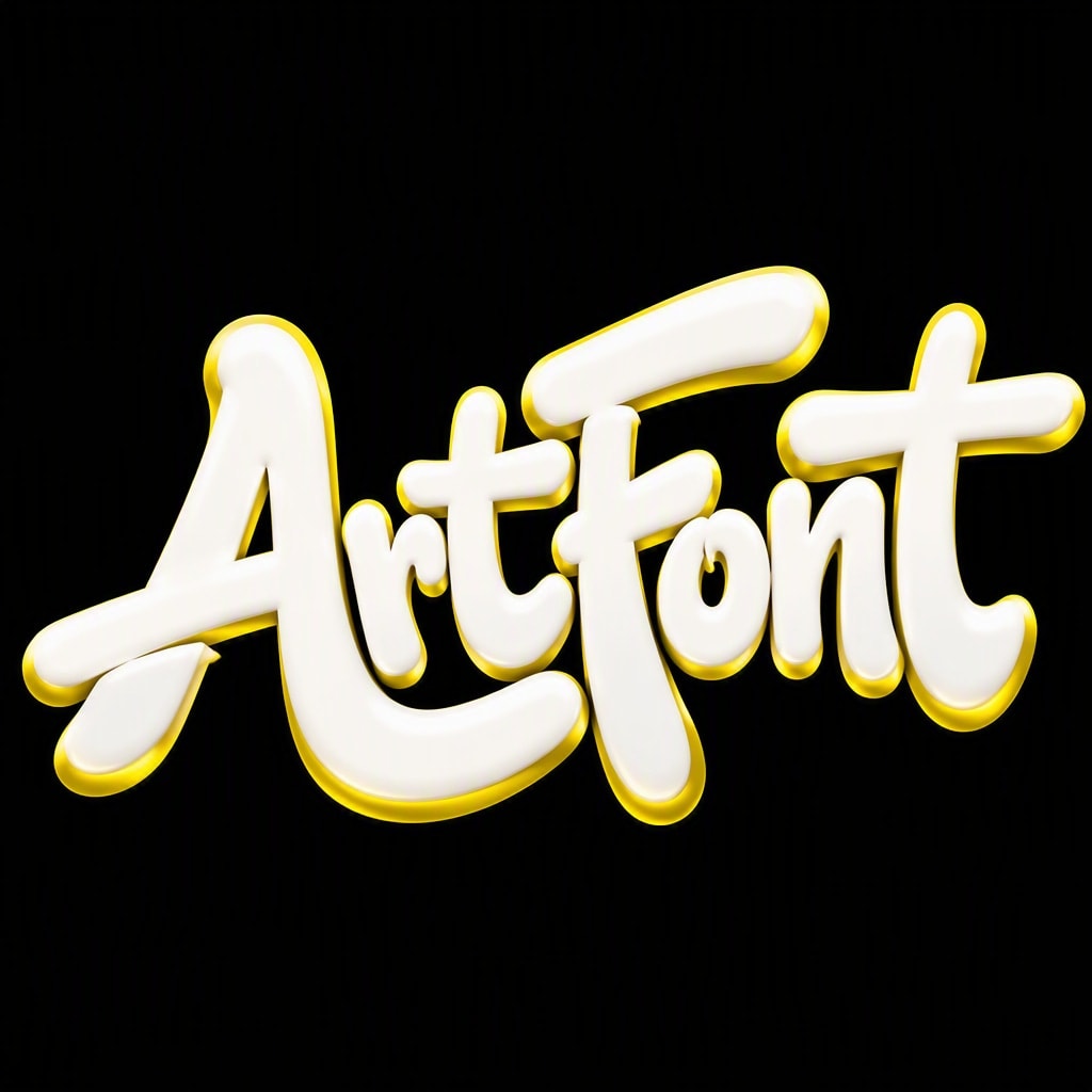 Yellow Edge 3D Block - Street Art AI font template preview