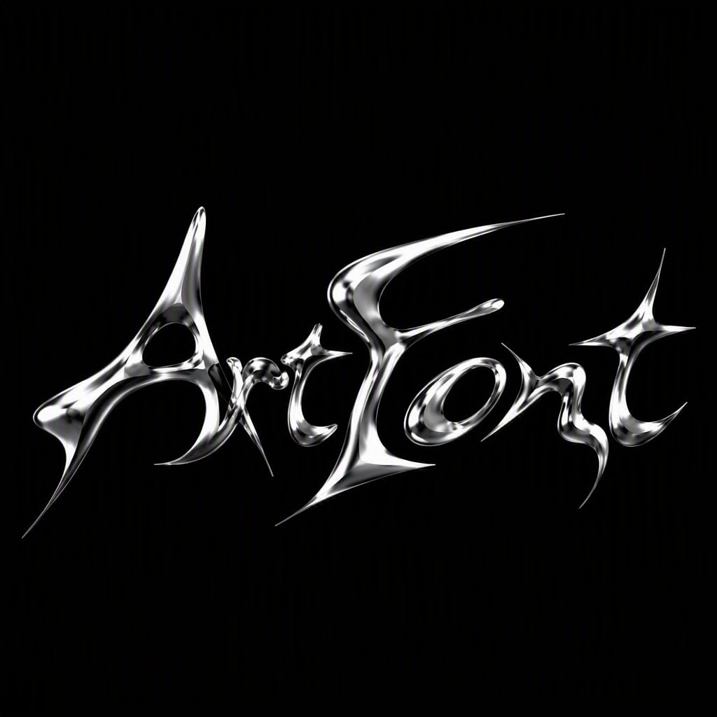 Acid Silver Fluid - Elegant Minimal AI font example | ArtFont