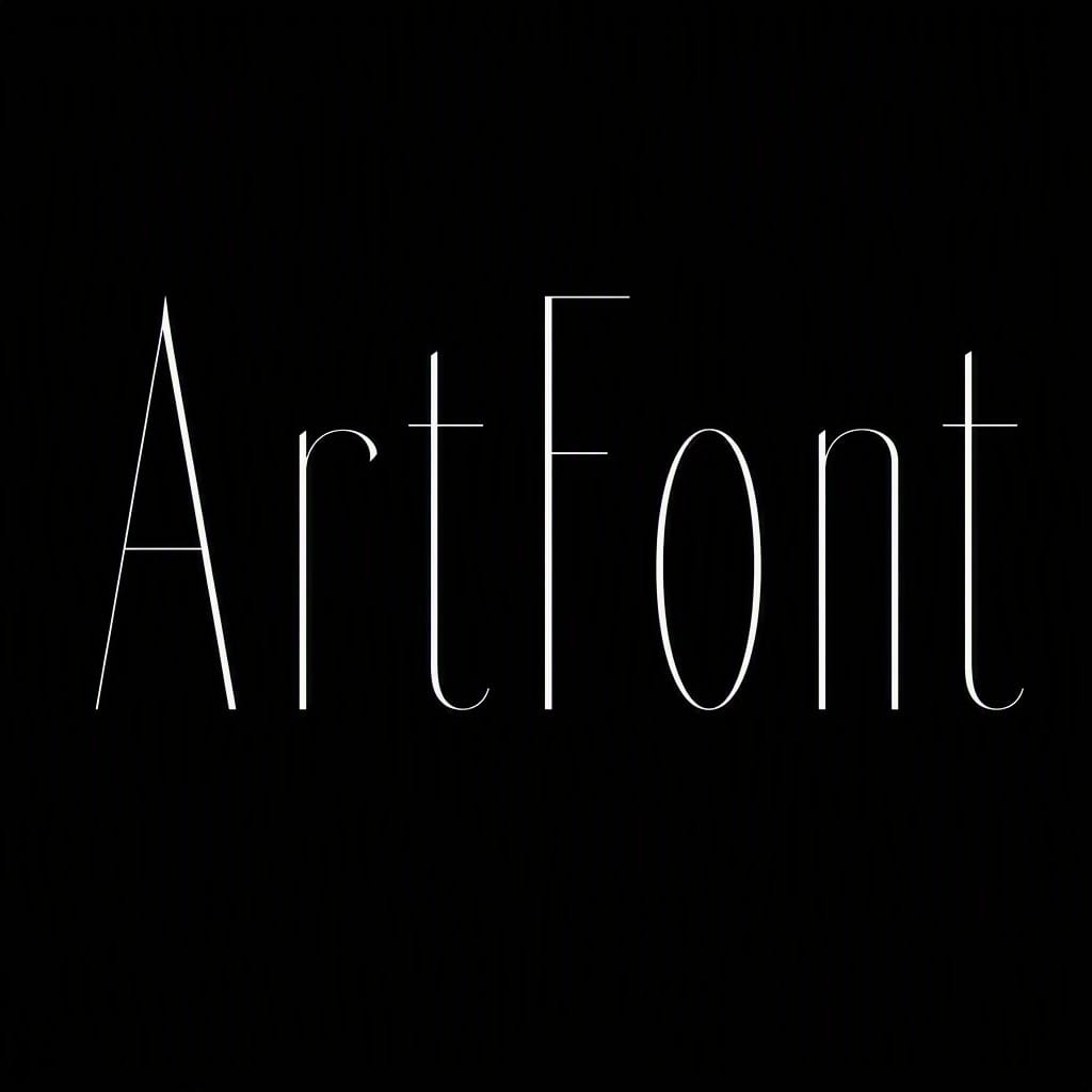 Tall Fragrance Thin - Elegant Minimal AI font example | ArtFont