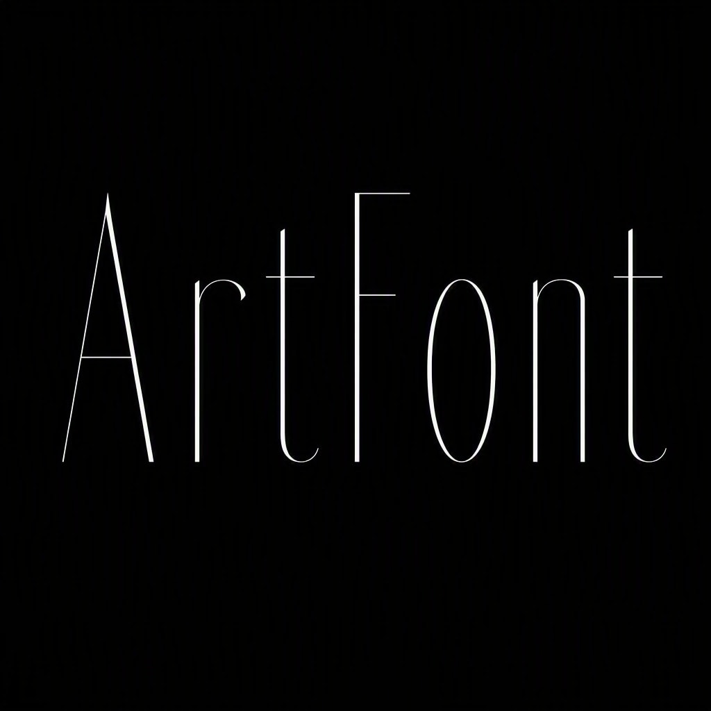 Tall Fragrance Thin - Elegant Minimal AI font template preview