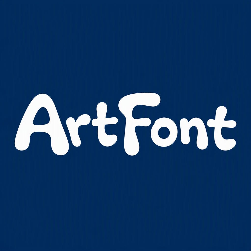 Prussian Blue Cartoon - Street Art AI font example | ArtFont