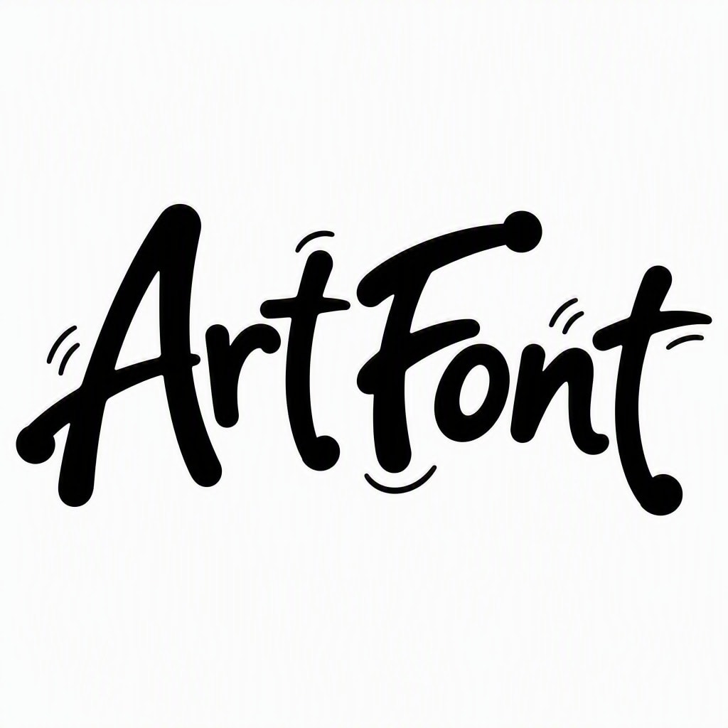 Happy Script Dots - Luxury Elegant AI font template preview