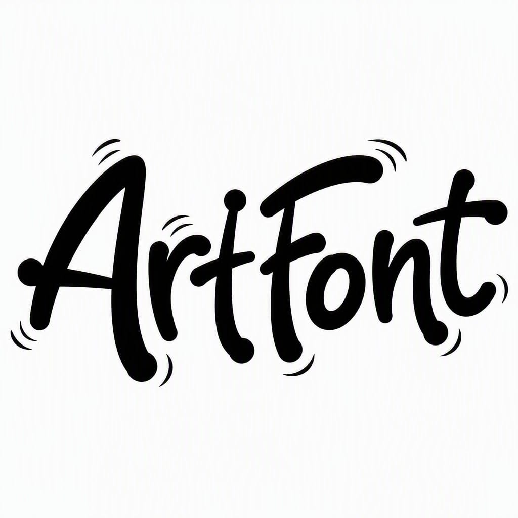 Happy Script Arc - Street Art AI font example | ArtFont