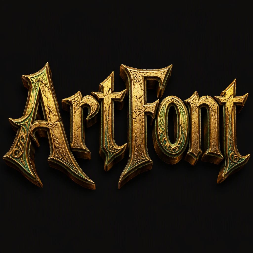 3D Bold 57 - 3D Bold AI font example | ArtFont