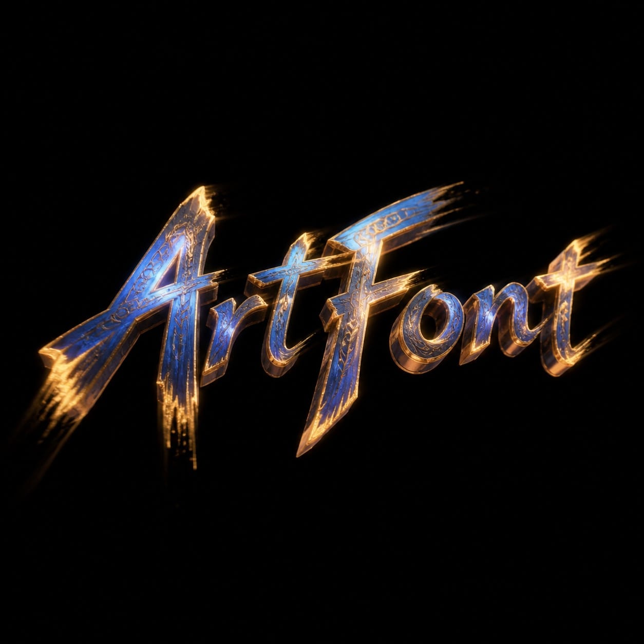 3D Bold 103 - 3D Bold AI font example | ArtFont