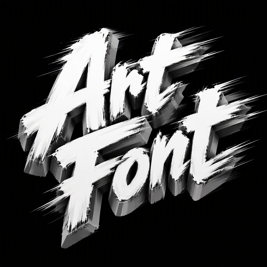 3D Bold 135 - 3D Bold AI font example | ArtFont