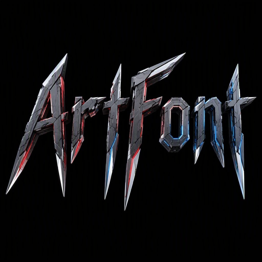 3D Bold 178 - 3D Bold AI font example | ArtFont