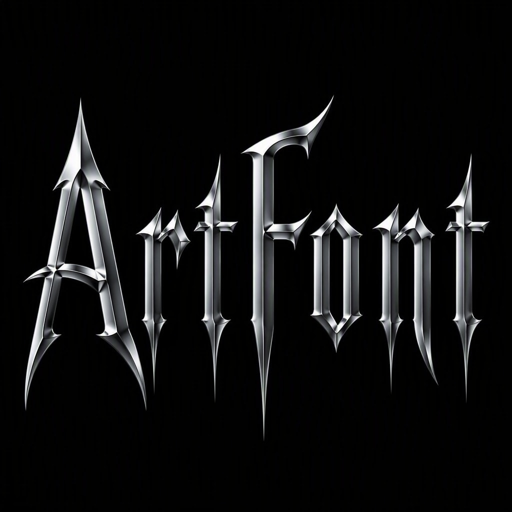 Cold Steel Gothic - 3D Bold AI font template preview