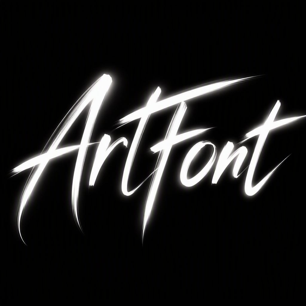 Light Beam Stroke - Calligraphy AI font example | ArtFont