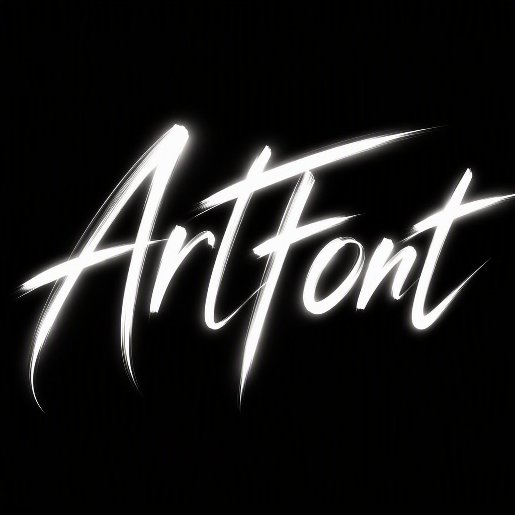 Light Beam Stroke - Calligraphy AI font template preview