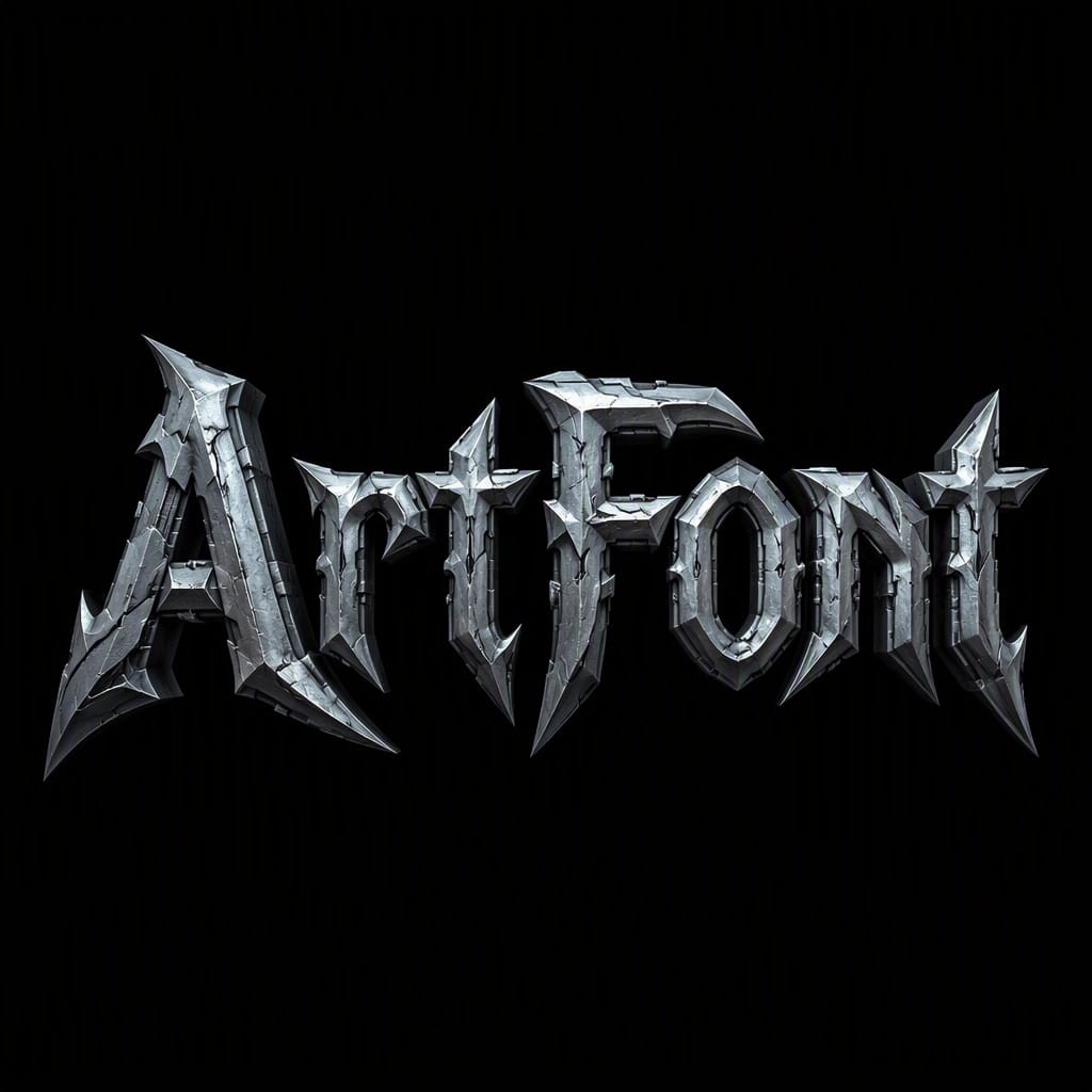 3D Bold 210 - 3D Bold AI font example | ArtFont