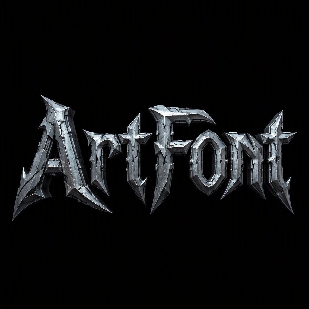 Meteor Iron Armor - 3D Bold AI font template preview