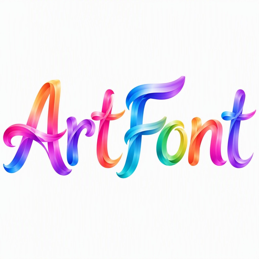 Multicolor Ribbon White - Elegant Minimal AI font template preview
