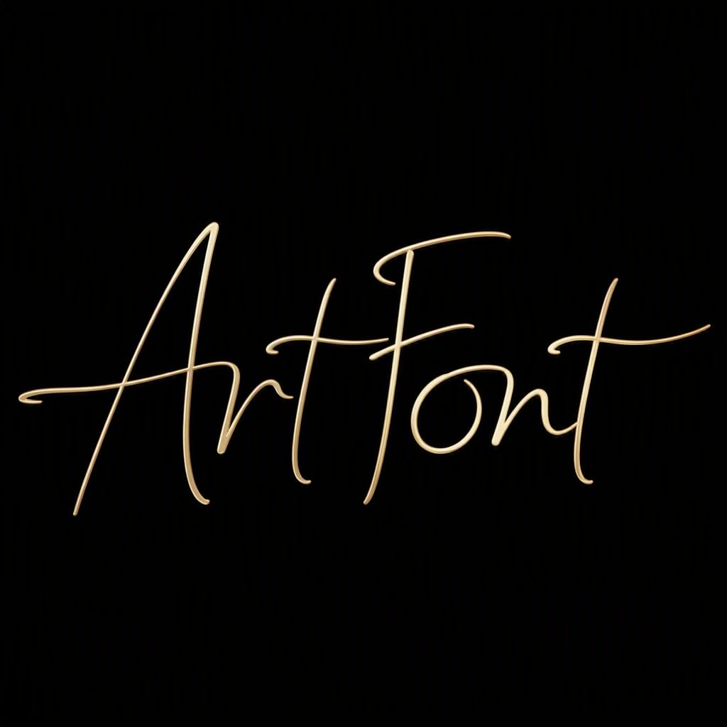 Gold Fine Line - Elegant Minimal AI font example | ArtFont