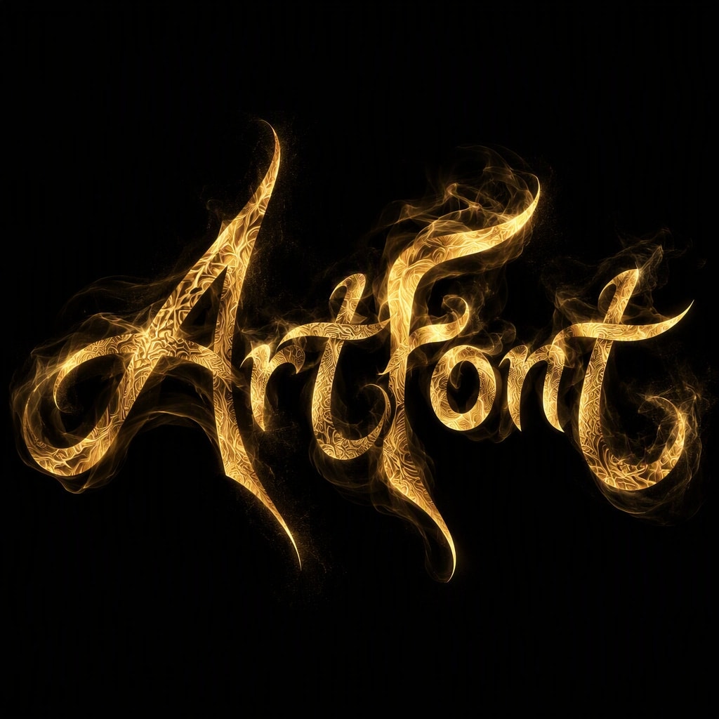 Golden Dust Totem - Minimalist AI font template preview