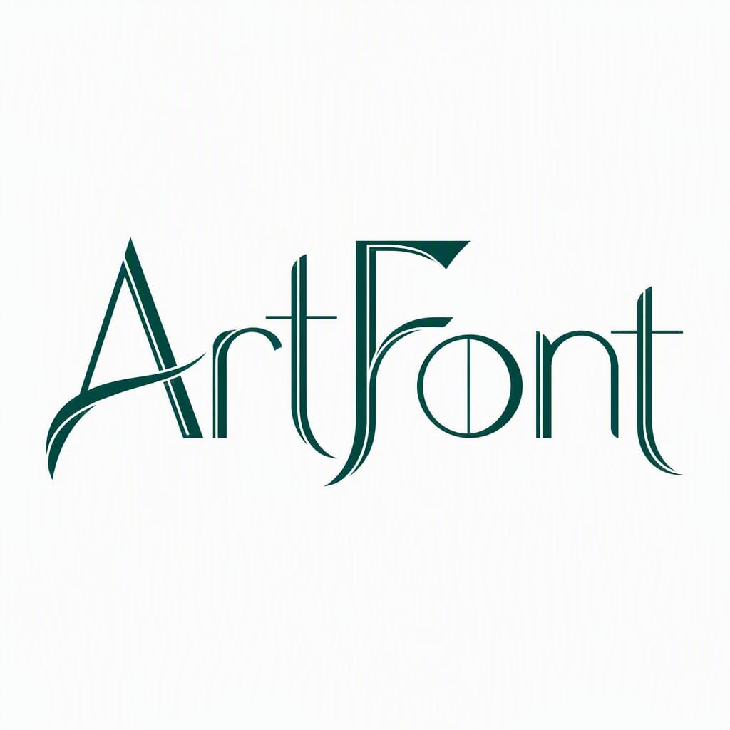 Geometric Vector Mark - Elegant Minimal AI font example | ArtFont