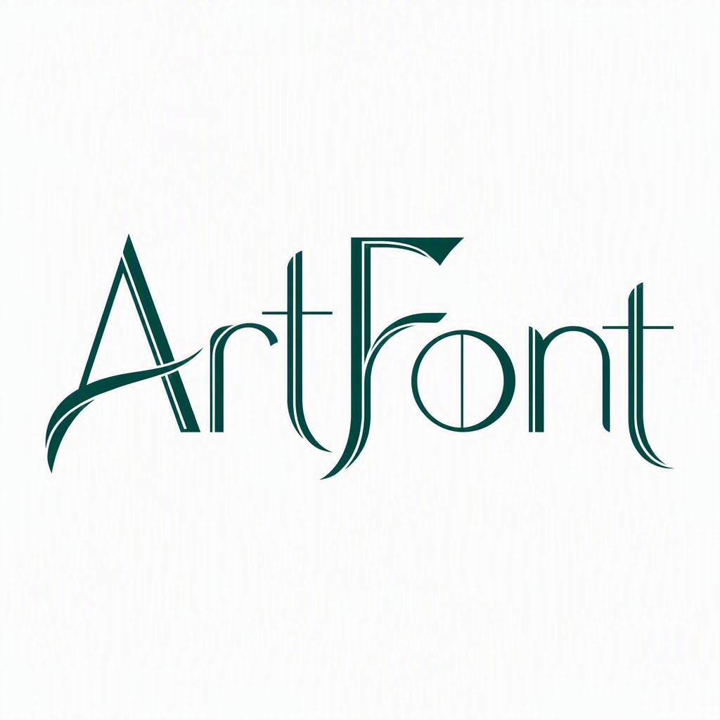 Geometric Vector Mark - Elegant Minimal AI font template preview