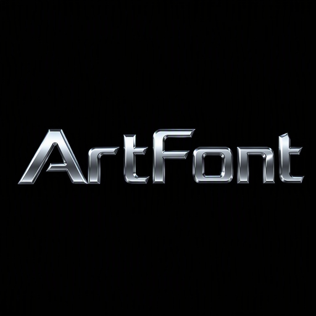 Titanium Relief - Minimalist AI font template preview