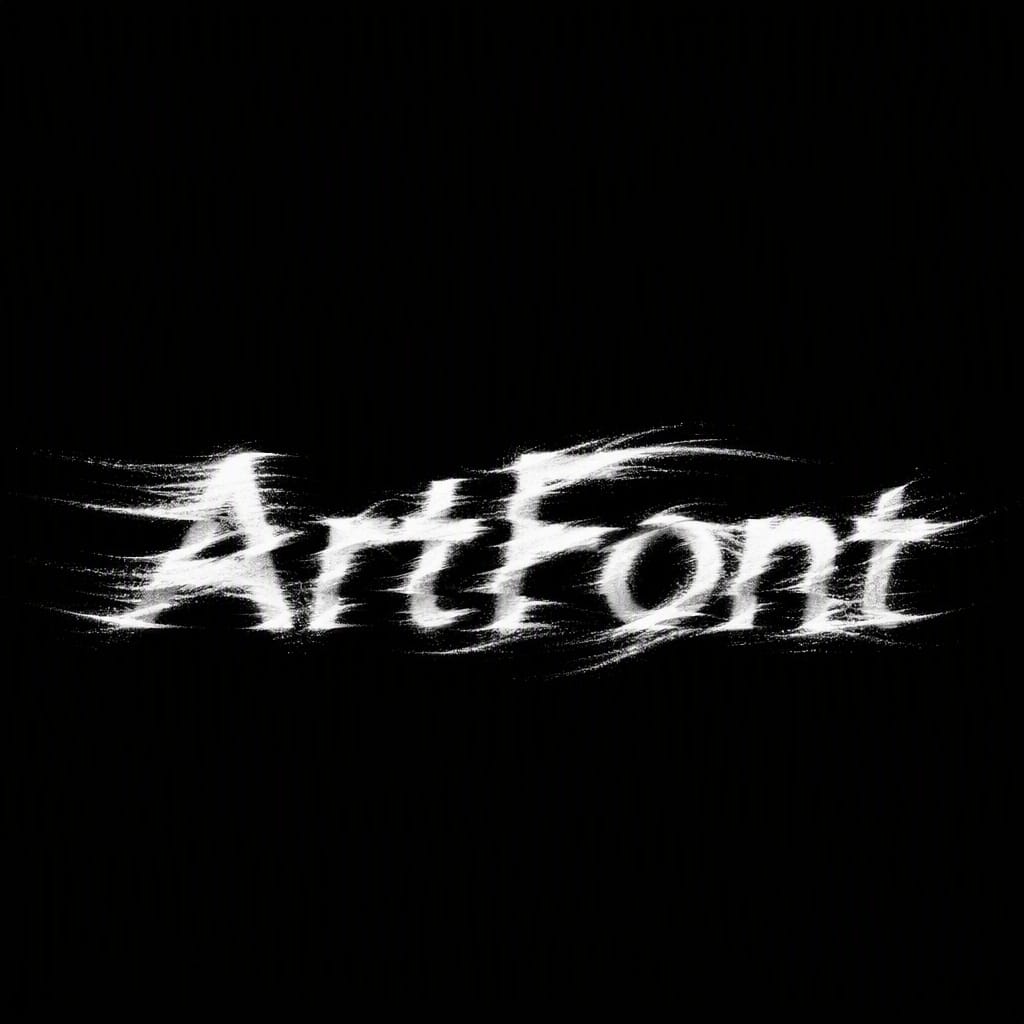 Wind Glitch Deconstruct - Elegant Minimal AI font example | ArtFont