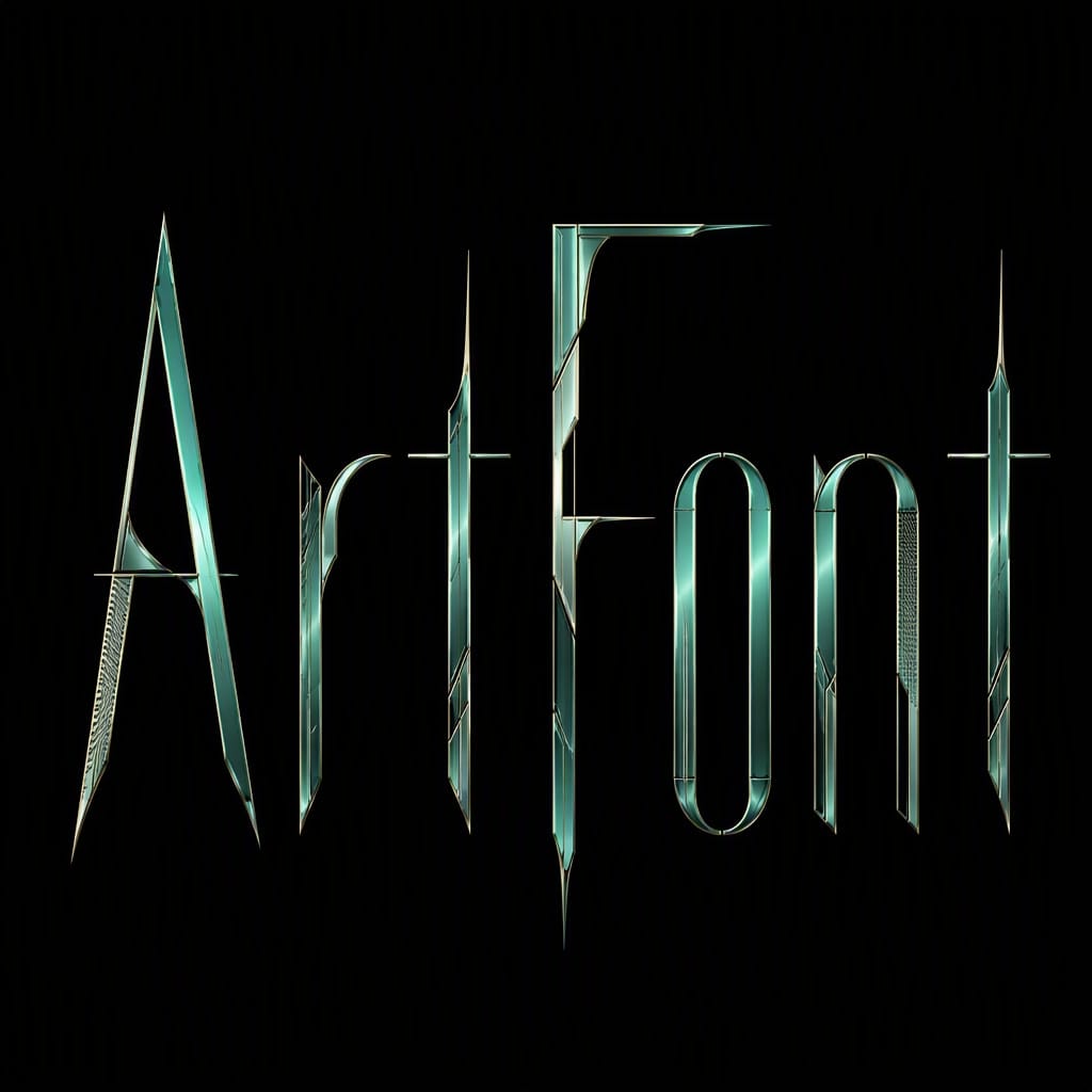 Teal Gold Eastern - Elegant Minimal AI font example | ArtFont