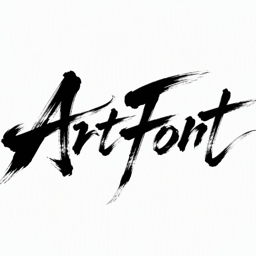 Thick Cursive Poster - Calligraphy AI font example | ArtFont
