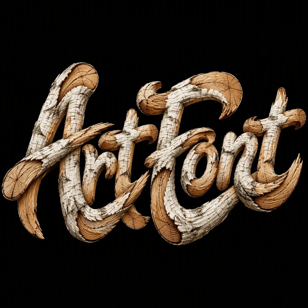 Birch Bark Script - Calligraphy AI font template preview