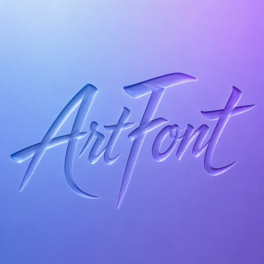 Etched Glass Cursive - Calligraphy AI font template preview