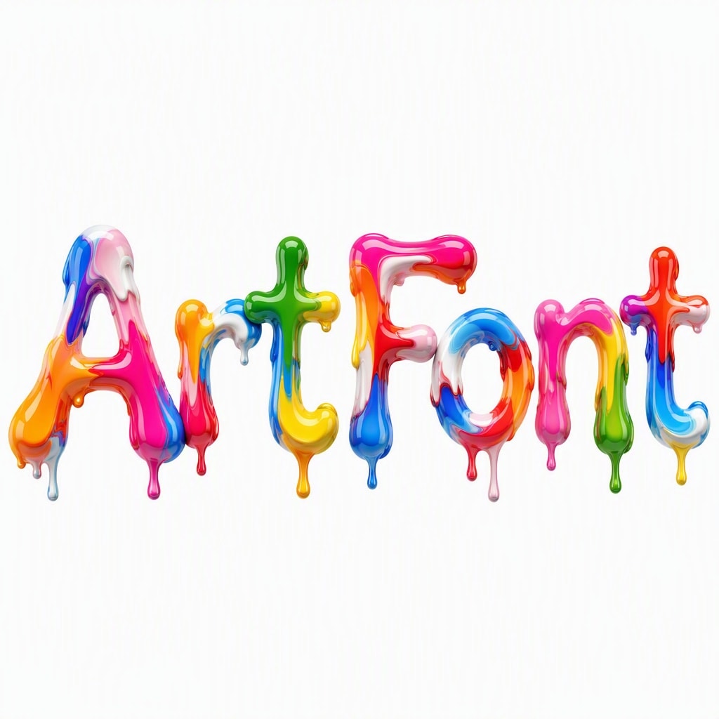 Liquid Paint Drip - Ink Wash AI font template preview