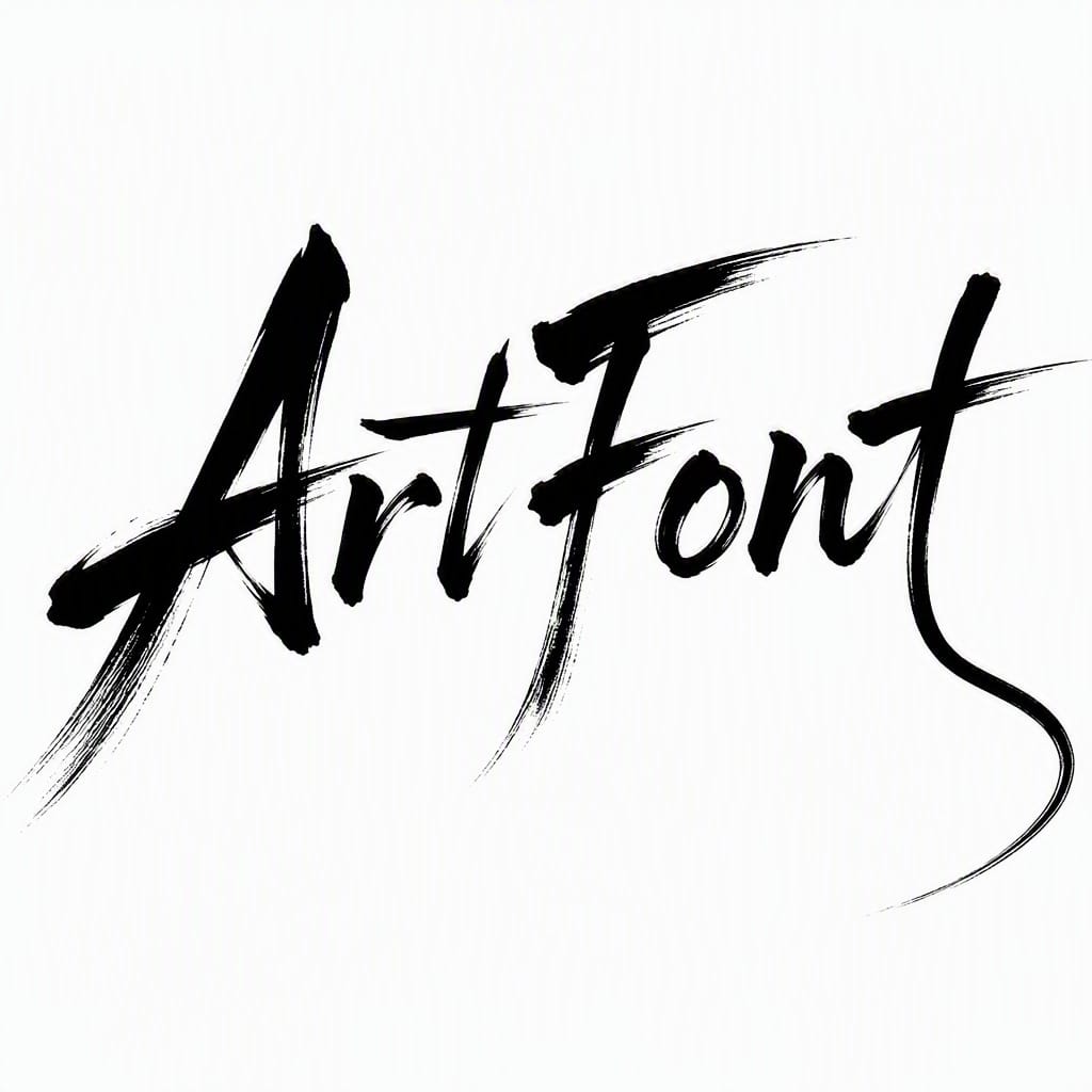 Classic Ink Brush - Calligraphy AI font example | ArtFont
