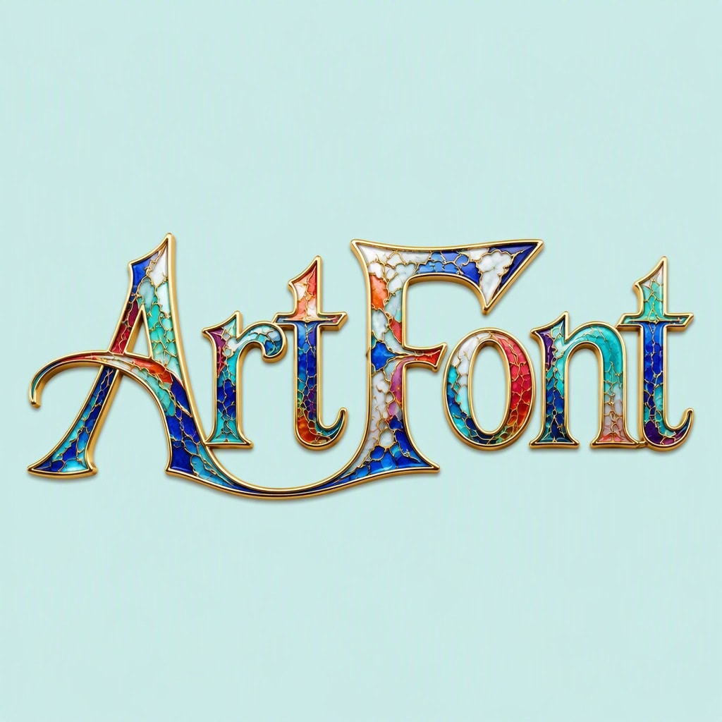 Cloisonné Enamel - Ink Wash AI font template preview