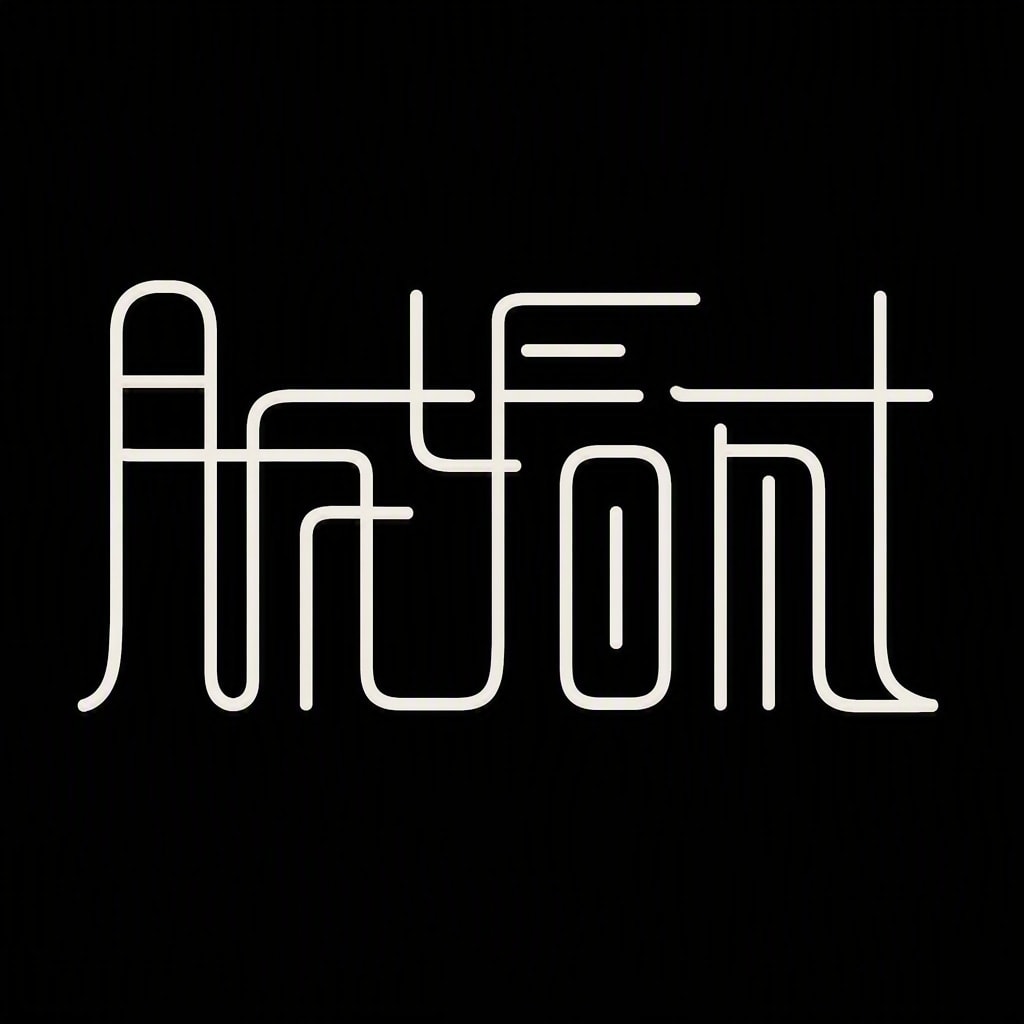 Seal Script Lines - Street Art AI font template preview