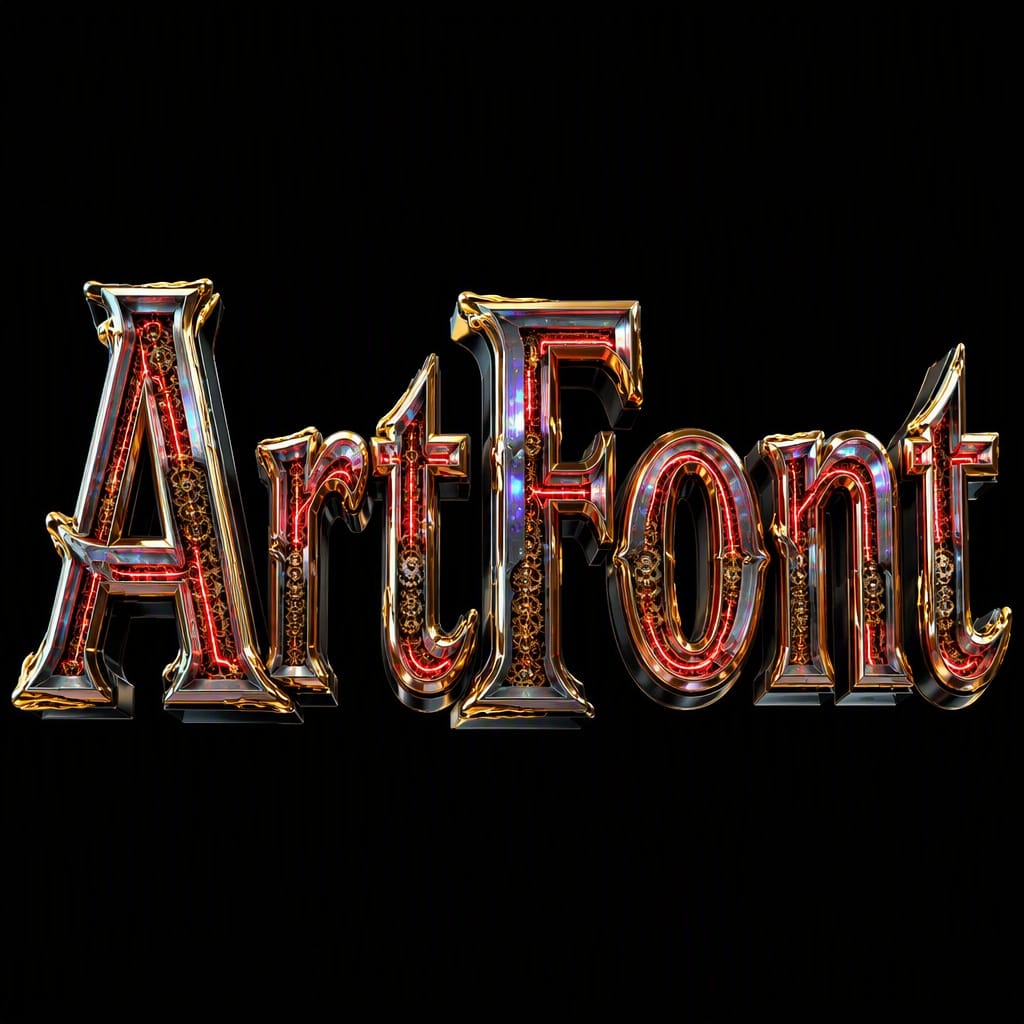 3D Bold 73 - 3D Bold AI font example | ArtFont