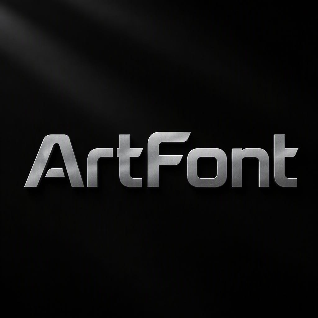 Brushed Silver Tech - Elegant Minimal AI font example | ArtFont