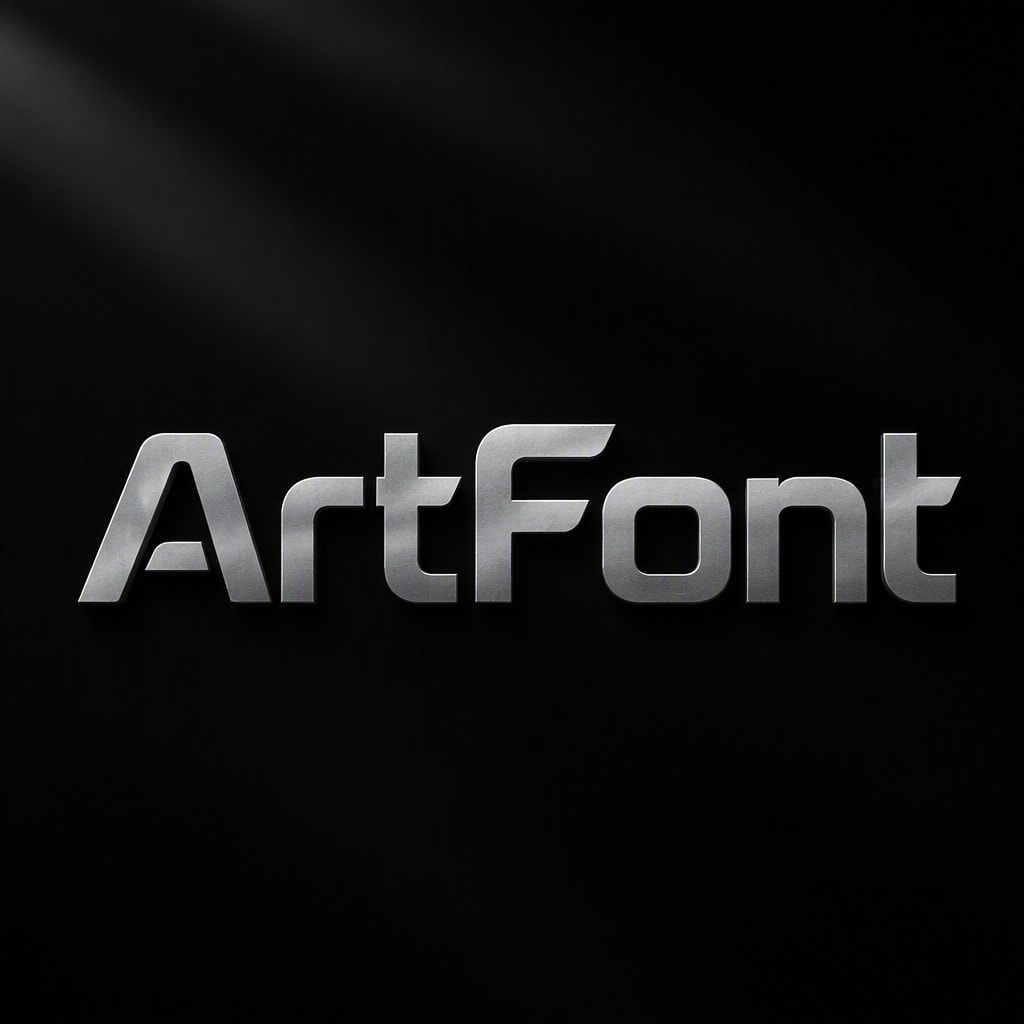 Brushed Silver Tech - Elegant Minimal AI font template preview