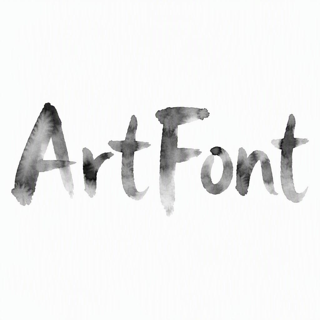 Ink Bleed Sans - Calligraphy AI font example | ArtFont