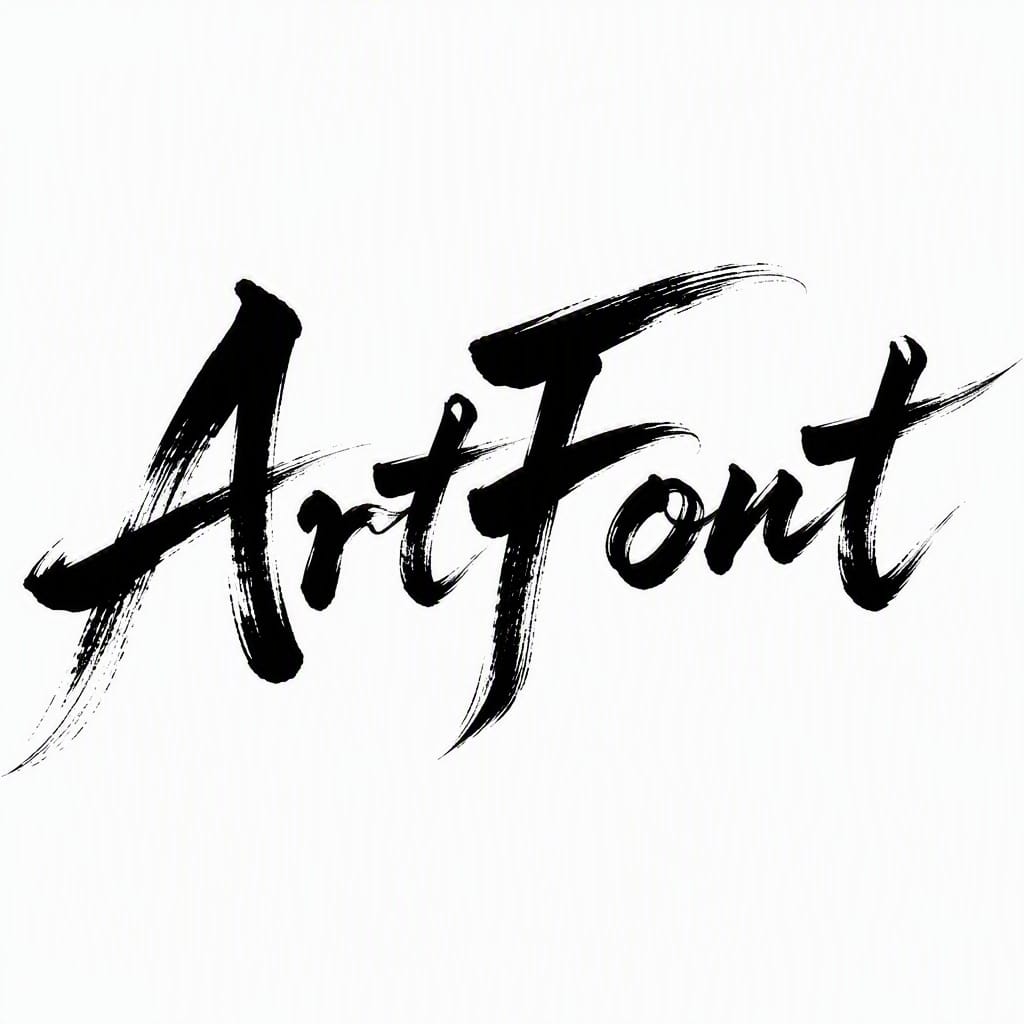 Chinese Cursive Brush - Calligraphy AI font example | ArtFont