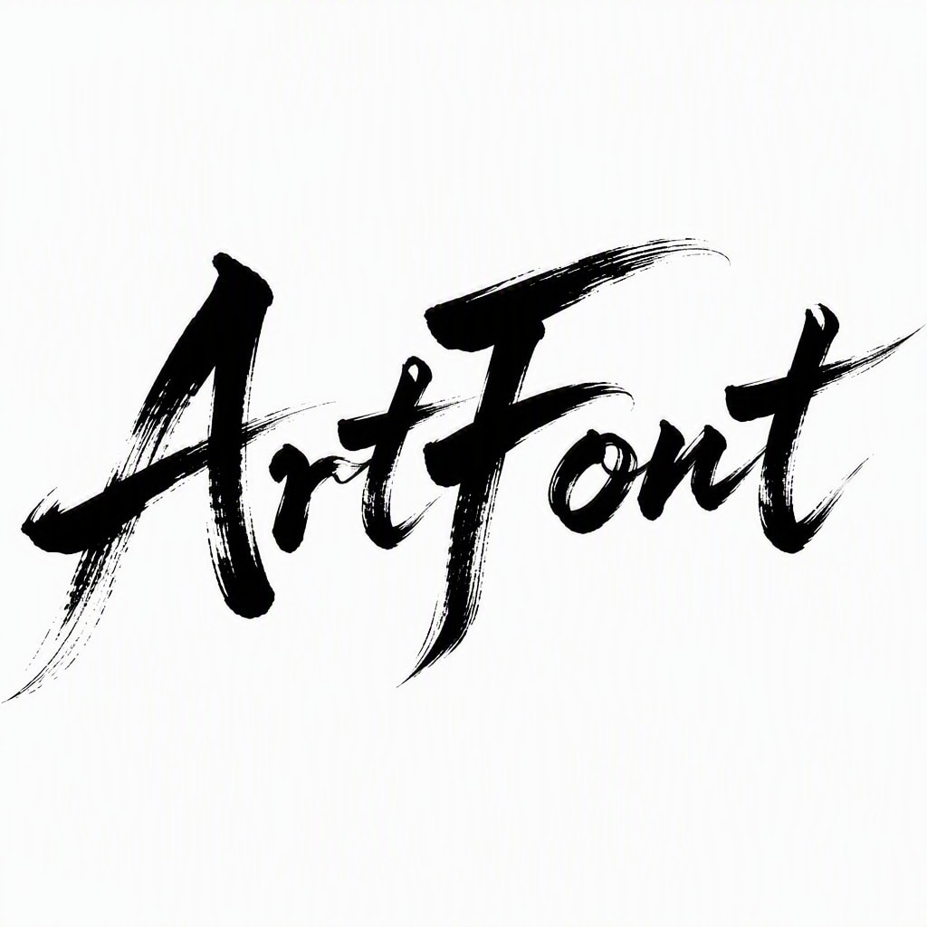 Chinese Cursive Brush - Calligraphy AI font template preview