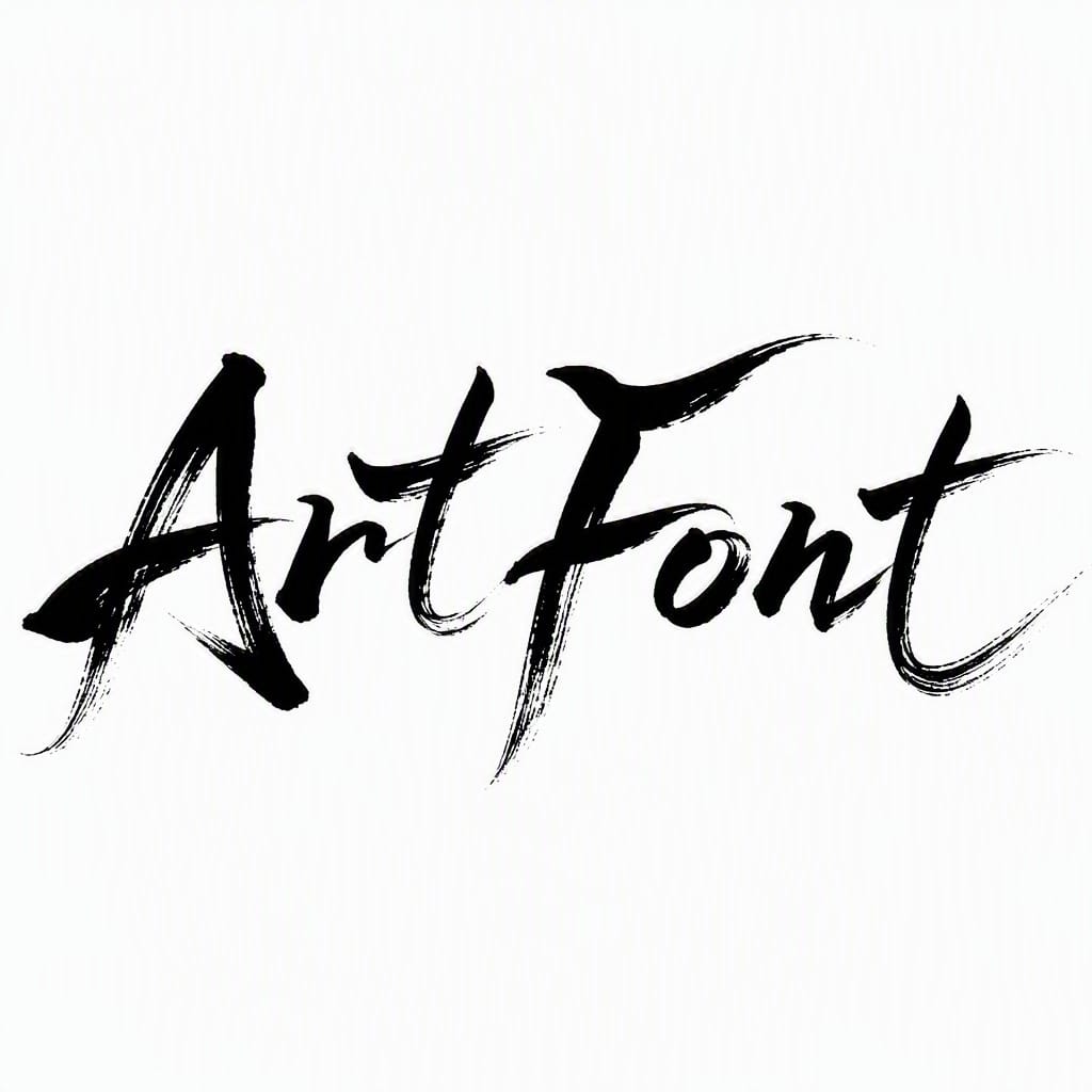 Chinese Running Brush - Calligraphy AI font example | ArtFont