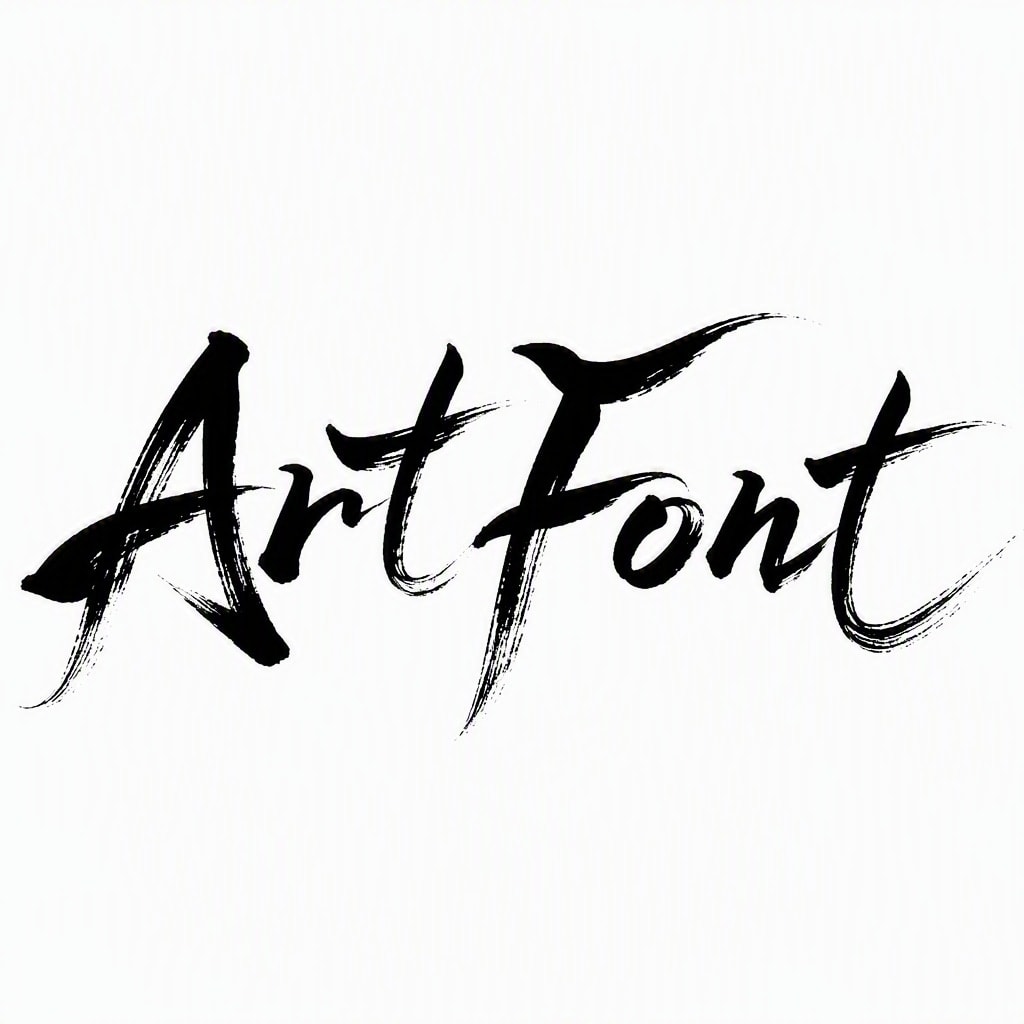 Chinese Running Brush - Calligraphy AI font template preview
