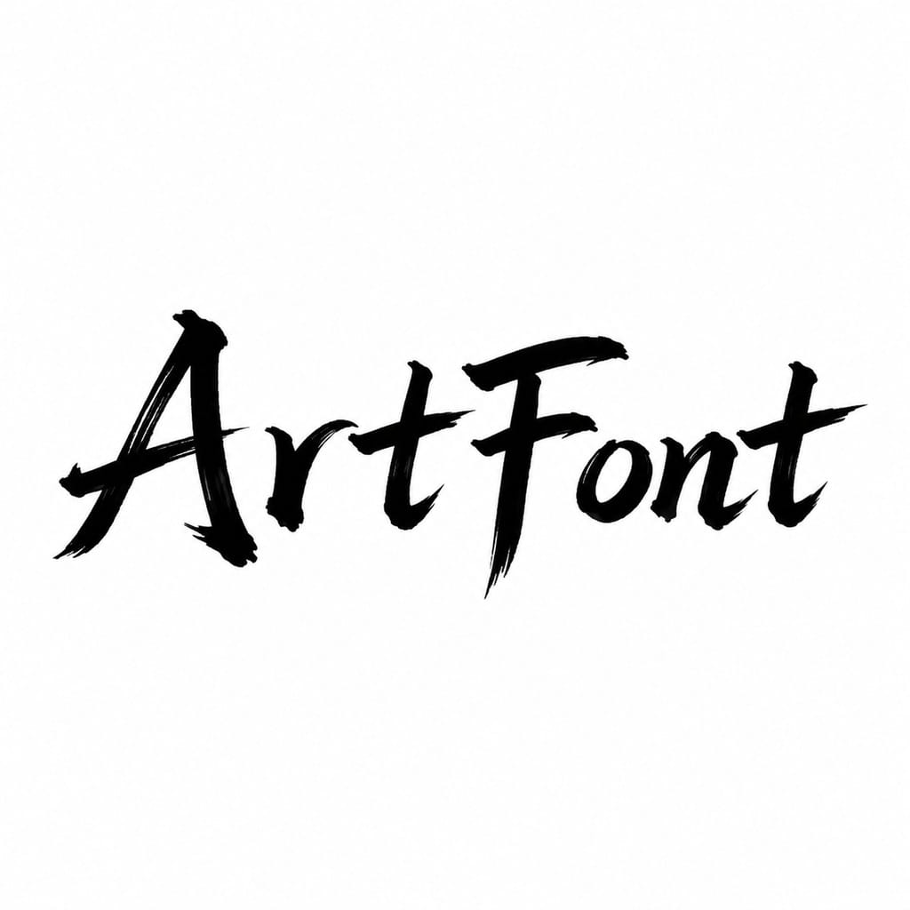 Chinese Regular Brush - Calligraphy AI font example | ArtFont