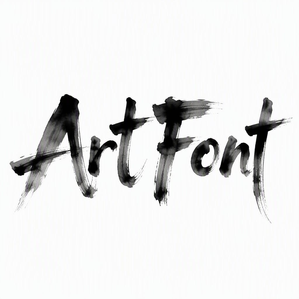 Ink Splash Expressive - Calligraphy AI font example | ArtFont